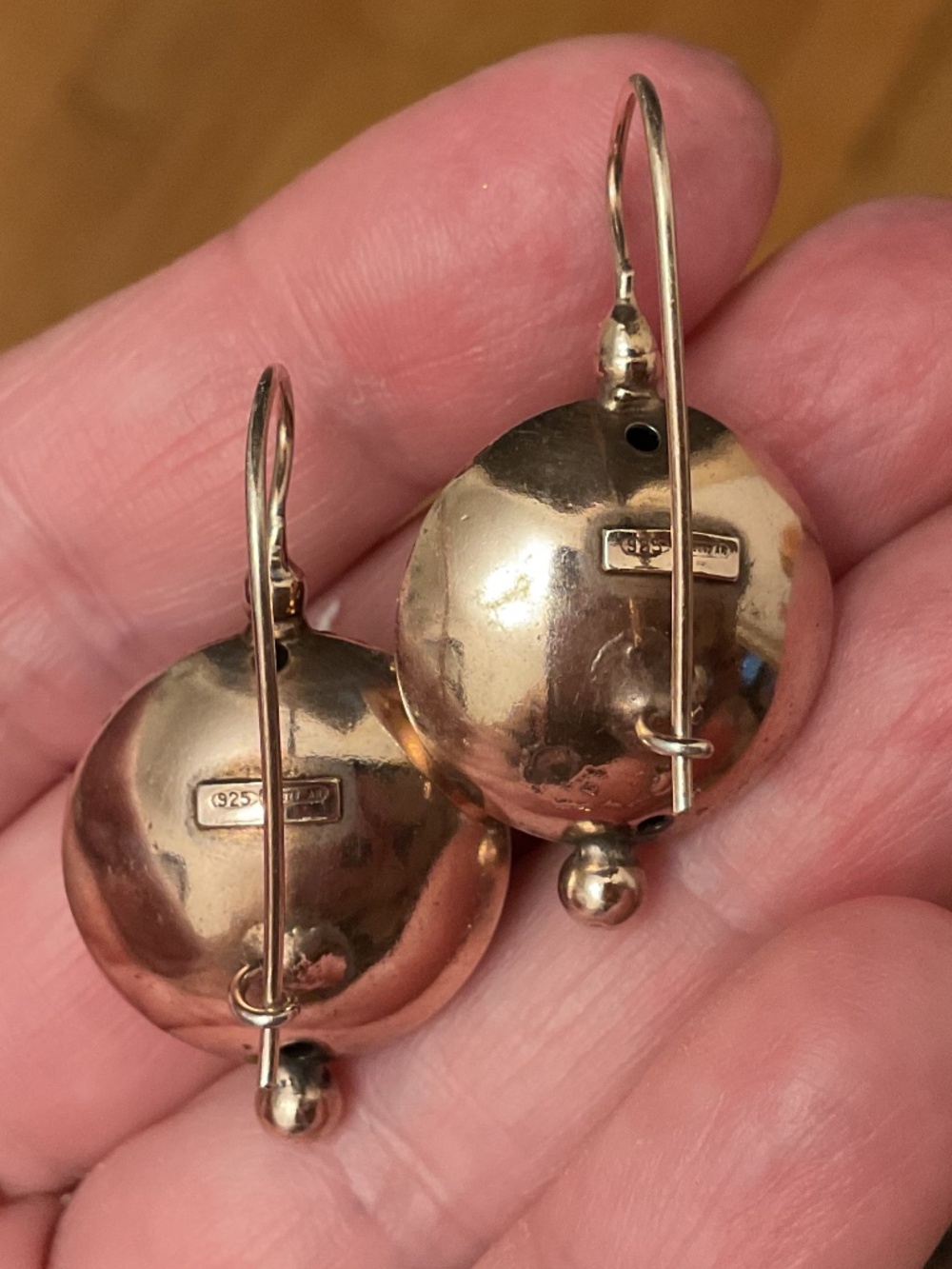 NWOT Gold Plated Sterling Silver 925 Made In Italy Vintage Design Earrings - Picture 6 of 12